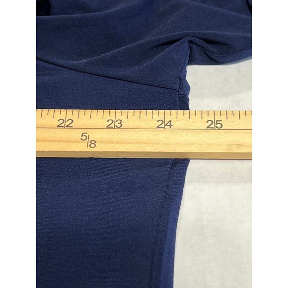 Susan Graver Women's Liquid Knit Flowy Top Tunic Blue V Neck Long Sleeves  XL - Picture 11 of 11